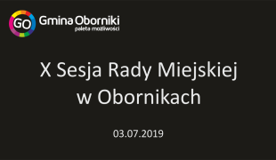 X sesja Rady Miejskiej w Obornikach