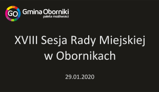 XVIII sesja Rady Miejskiej w Obornikach