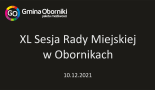 XL Sesja Rady Miejskiej w Obornikach