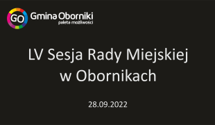 LV Sesja Rady Miejskiej w Obornikach